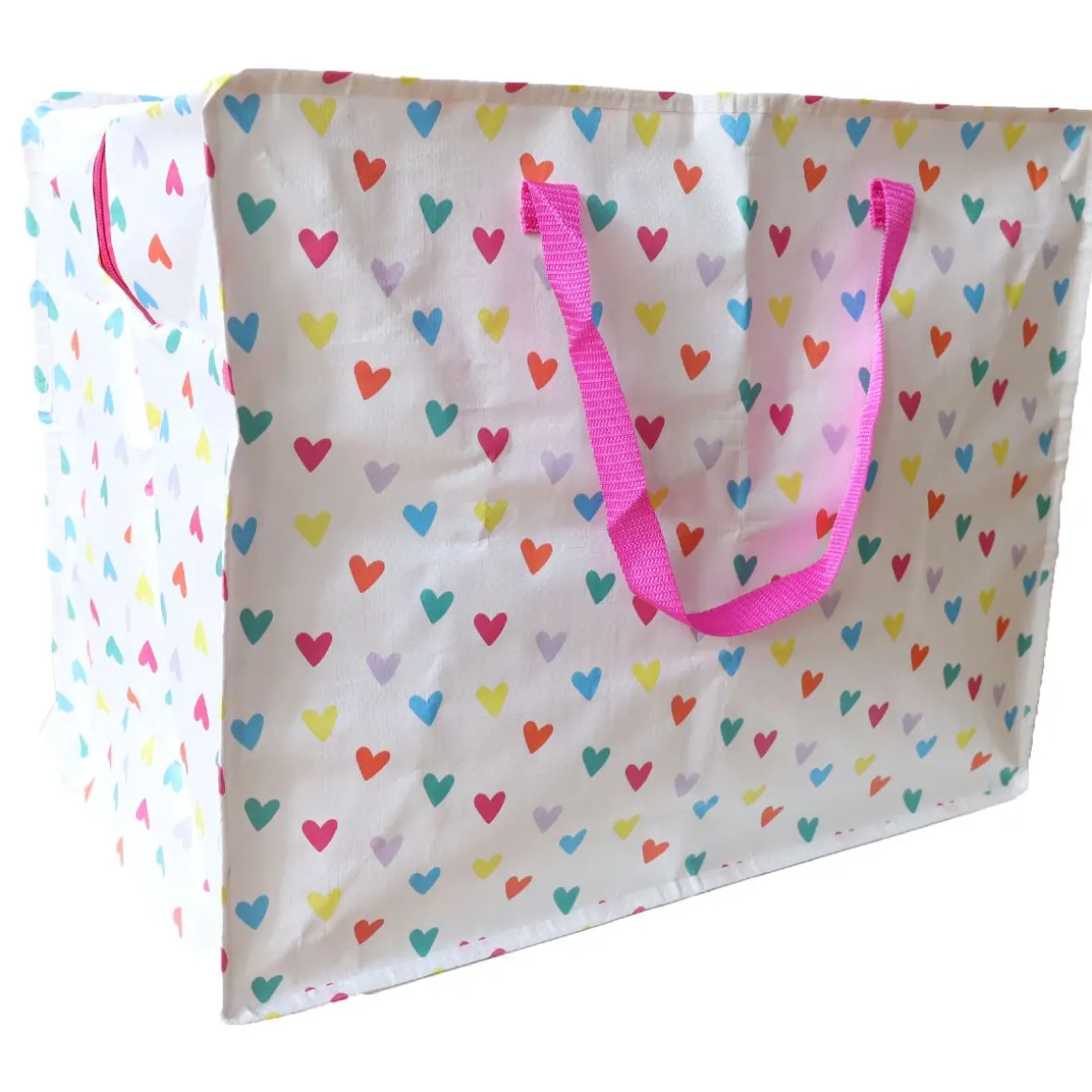 Sac de rangement coeurs multicolores