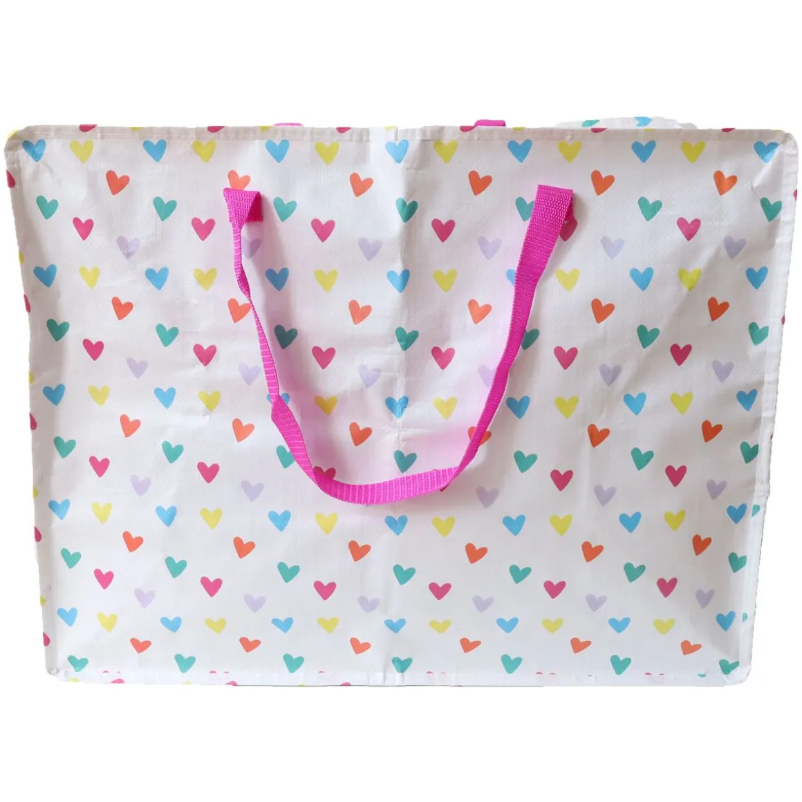 Sac de rangement coeurs multicolores