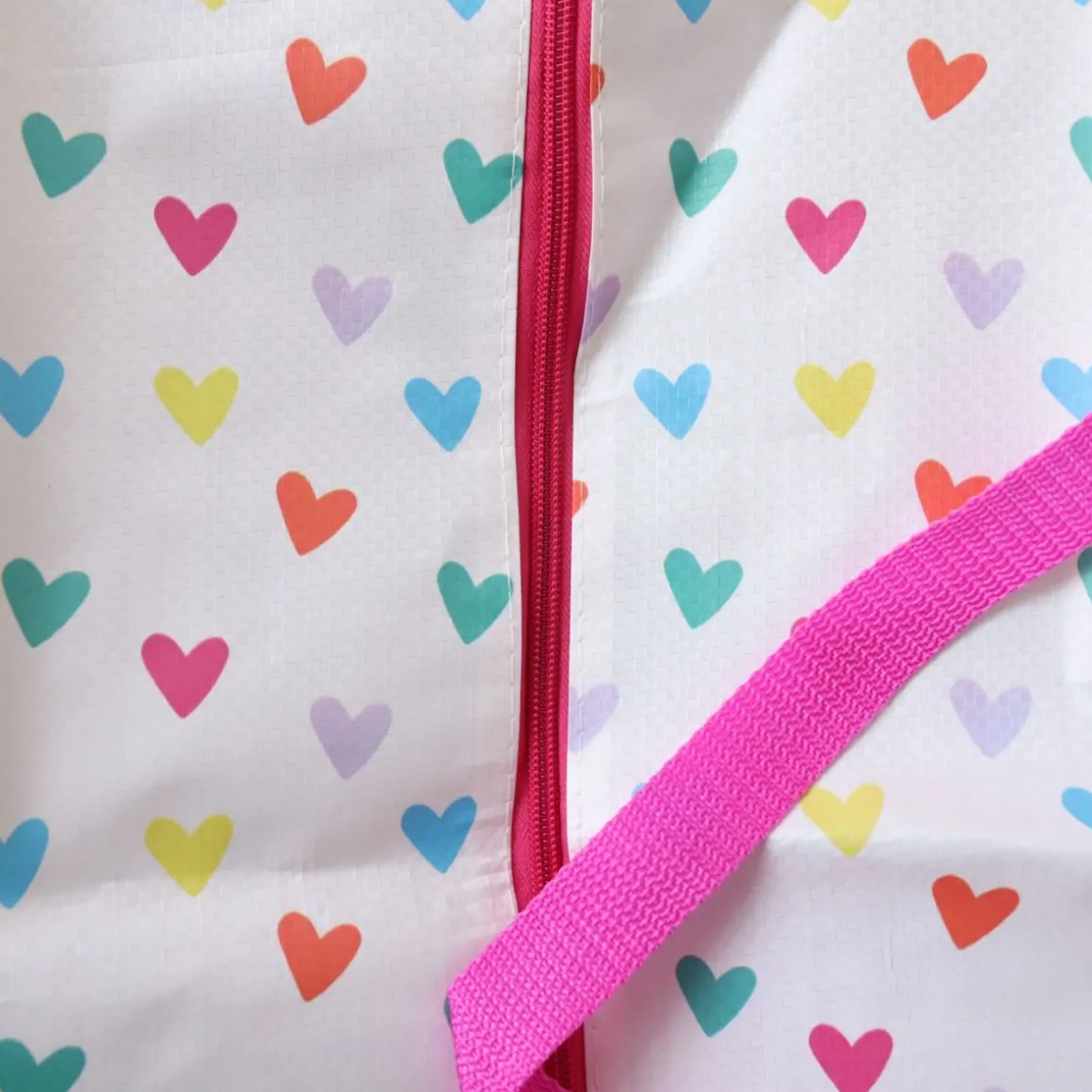 Sac de rangement coeurs multicolores