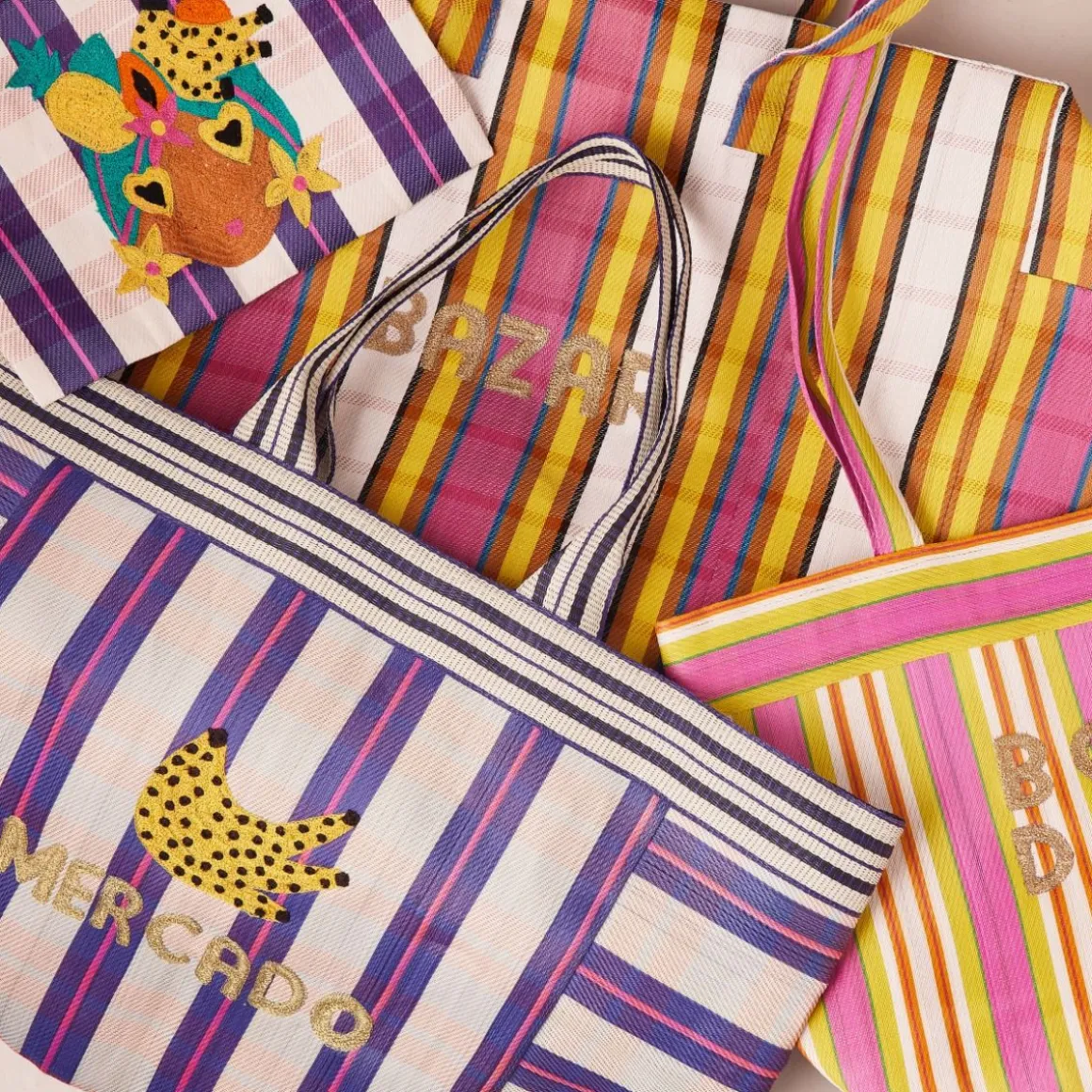 Sac de rangement rayé Bazar - Copacabana party !