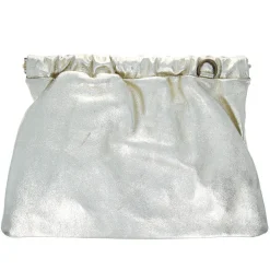 Sac pochette cuir doré
