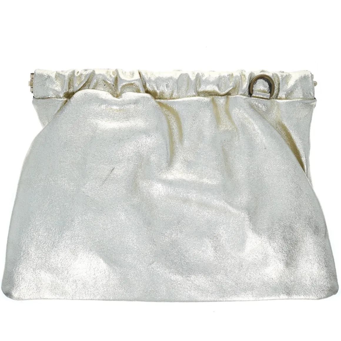 Sac pochette cuir doré
