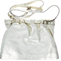 Sac pochette cuir doré