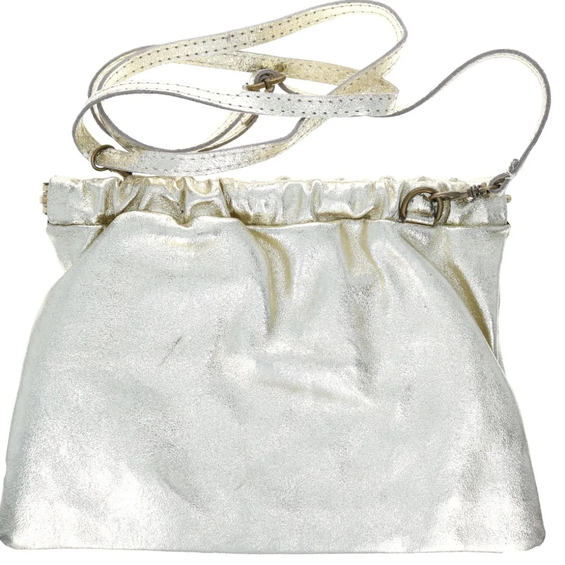Sac pochette cuir doré