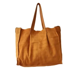 Sac tote bag cuir camel