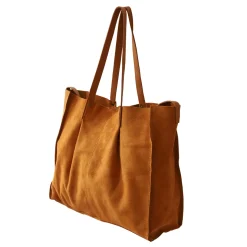Sac tote bag cuir camel