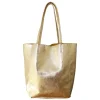 Sac tote bag cuir doré