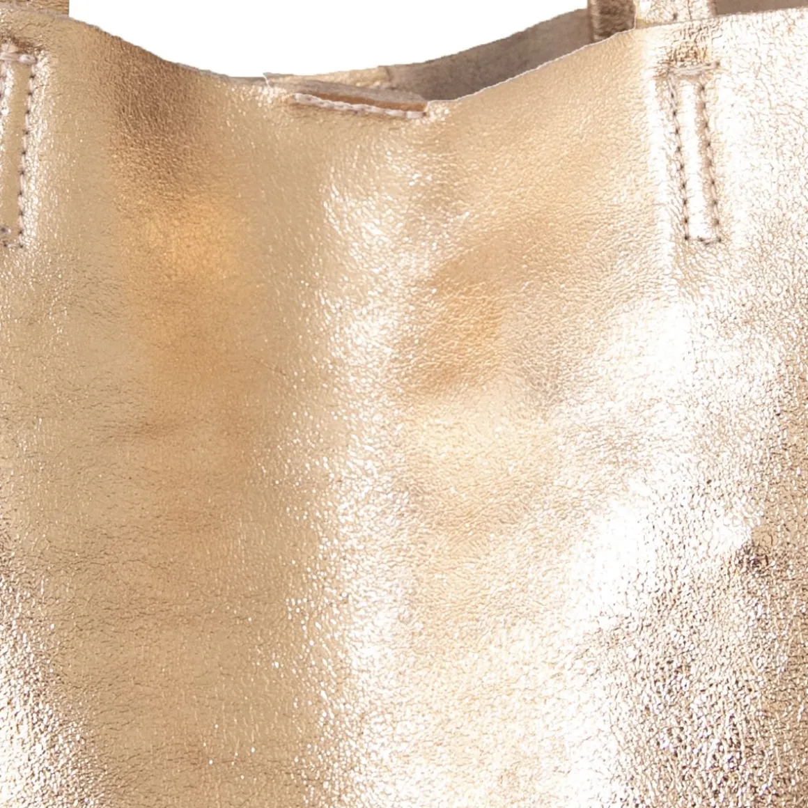 Sac tote bag cuir or rose