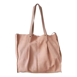 Sac tote bag cuir rose