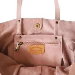 Sac tote bag cuir rose