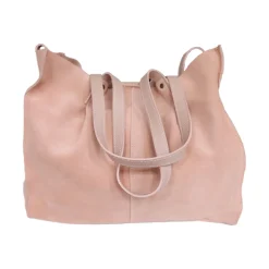 Sac tote bag cuir rose