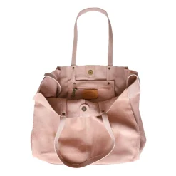 Sac tote bag cuir rose