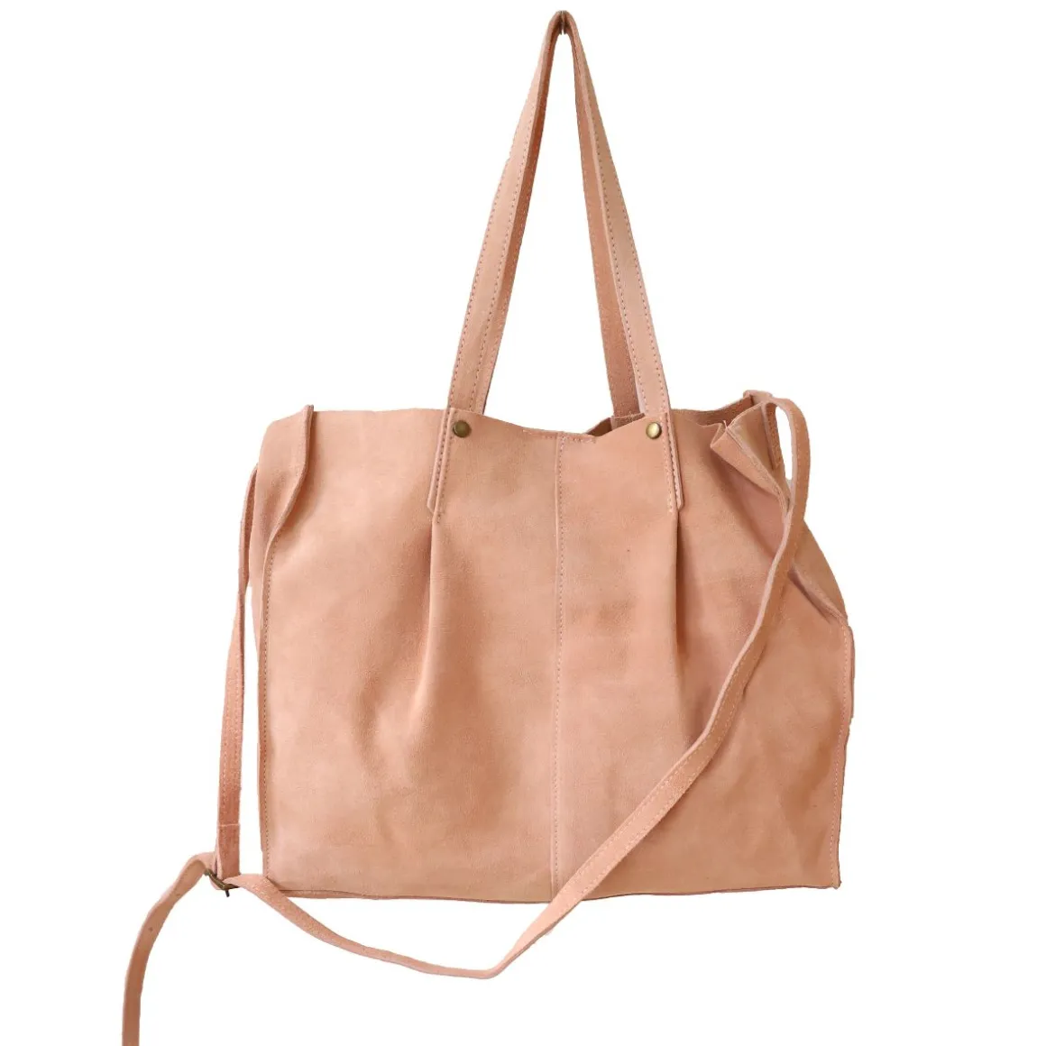 Sac tote bag cuir rose pâle