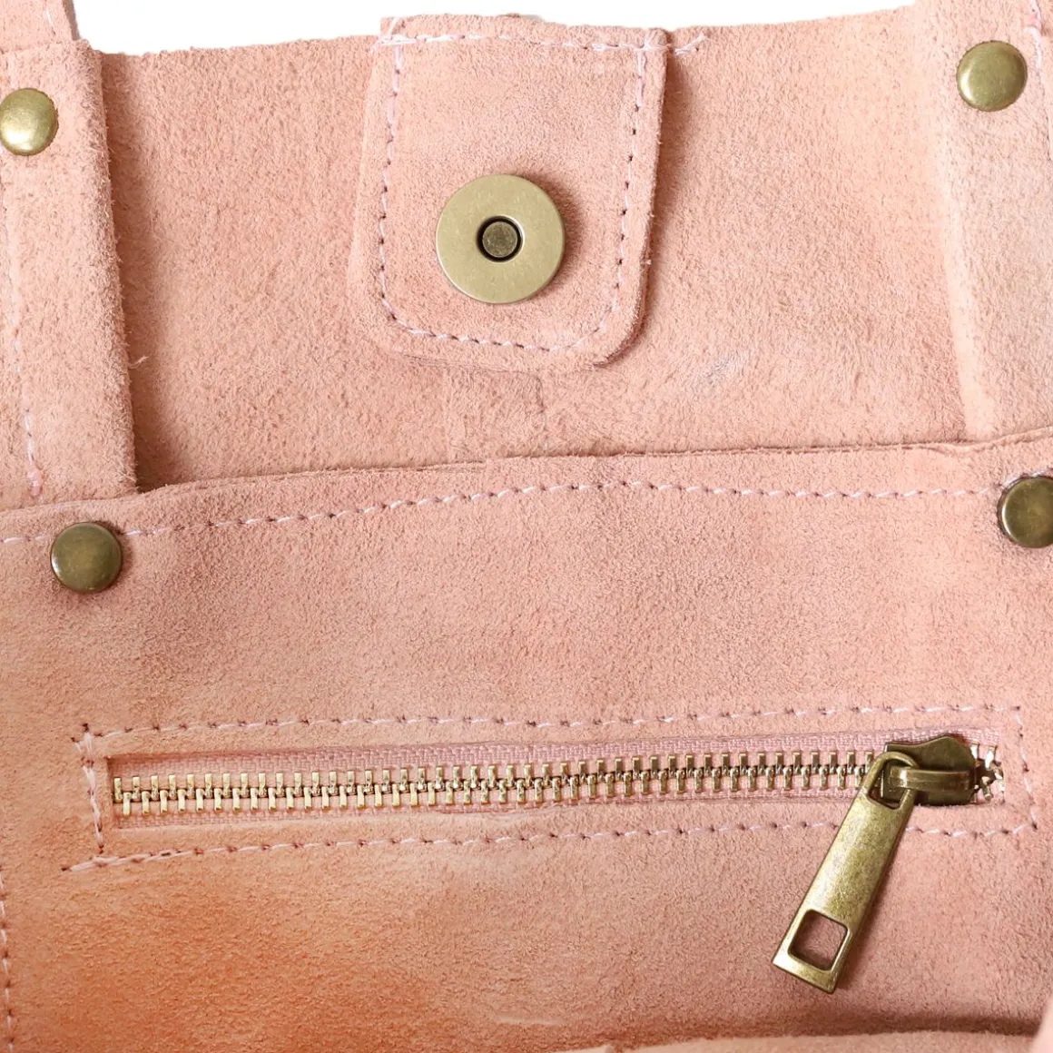 Sac tote bag cuir rose pâle