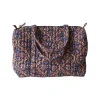 Sac week-end block print bleu - Mariage Indien
