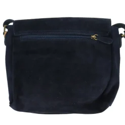 Sacoche cuir une boucle bleu foncé