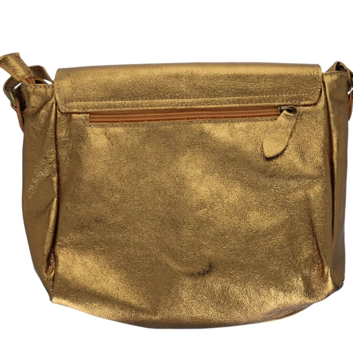 Sacoche cuir une boucle cuivre doré