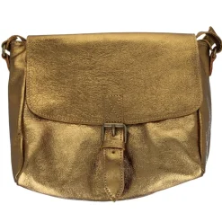Sacoche cuir une boucle cuivre doré