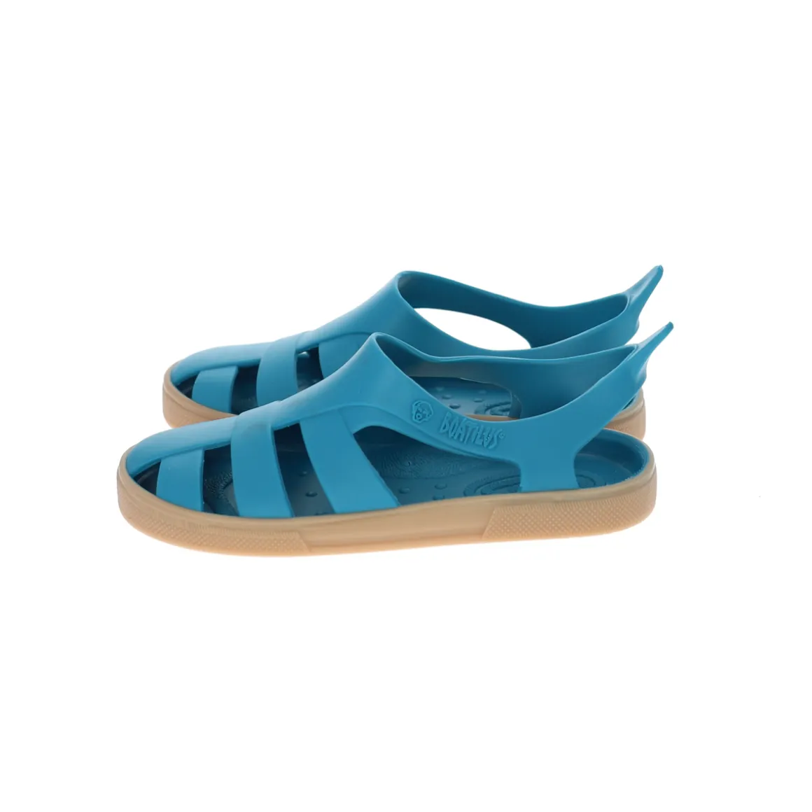 Sandales de plage bleu et beige