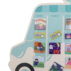 Semainier magnétique bus imagé