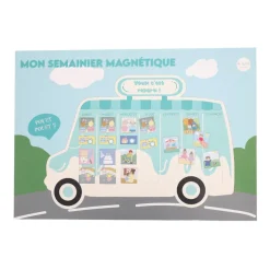 Semainier magnétique bus imagé