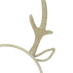 Serre tête cerf paillettes dorées
