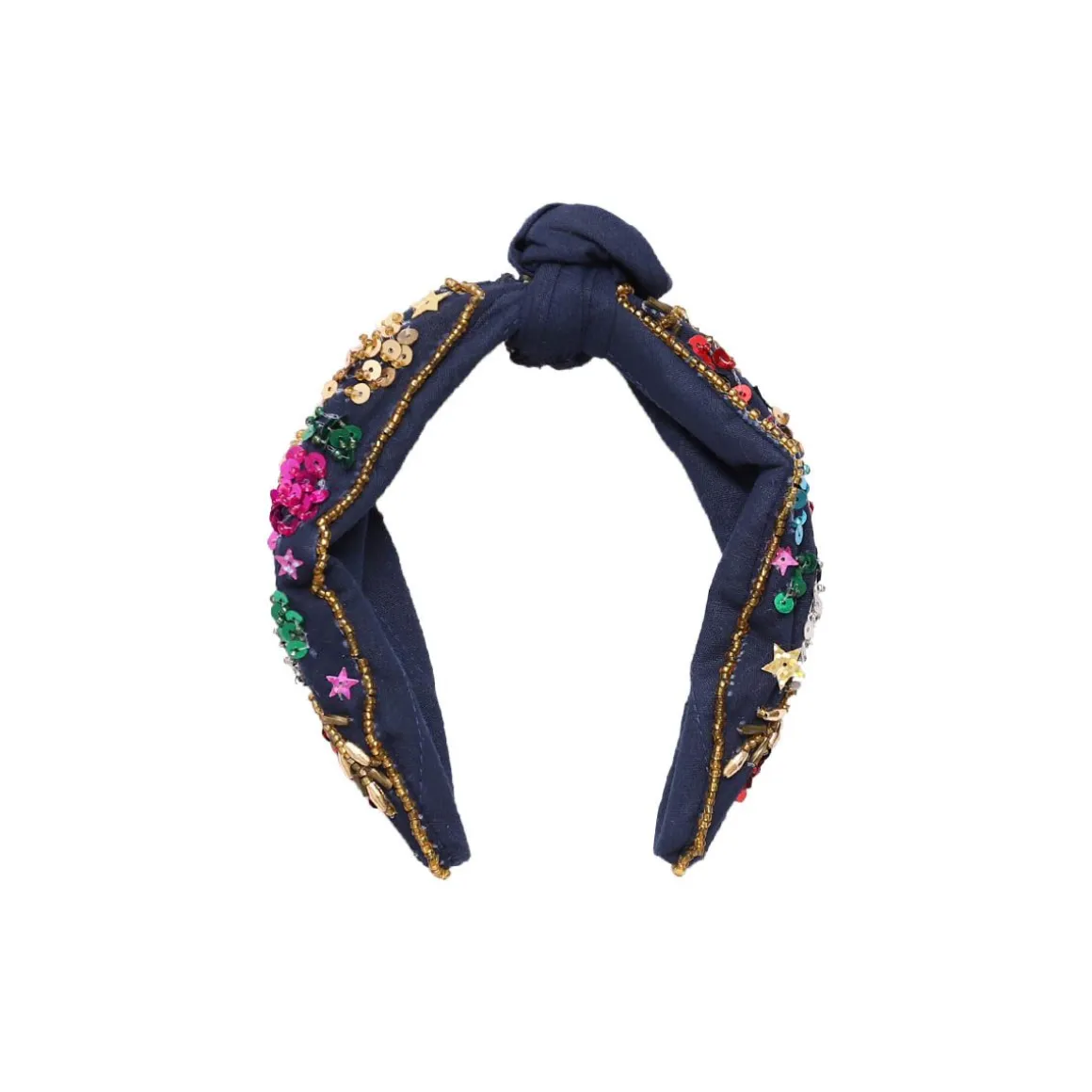 Serre-tête à sequins multicolores