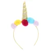 Serre-tête corne de licorne et pompons