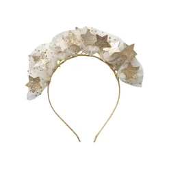 Serre-tête en tulle étoiles dorées