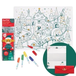 Set à colorier en silicone Village de Noël