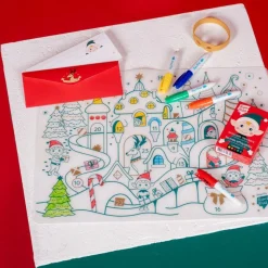 Set à colorier en silicone Village de Noël