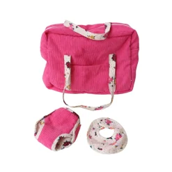 Set à langer pour poupée velours - La vie en rose
