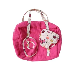 Set à langer pour poupée velours - La vie en rose