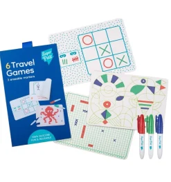 Set de 6 jeux de voyage réversibles en silicone