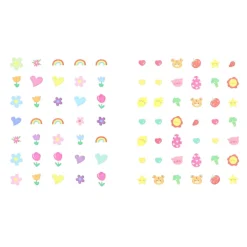 Set de 4 planches d'autocollants pour ongles fleurs