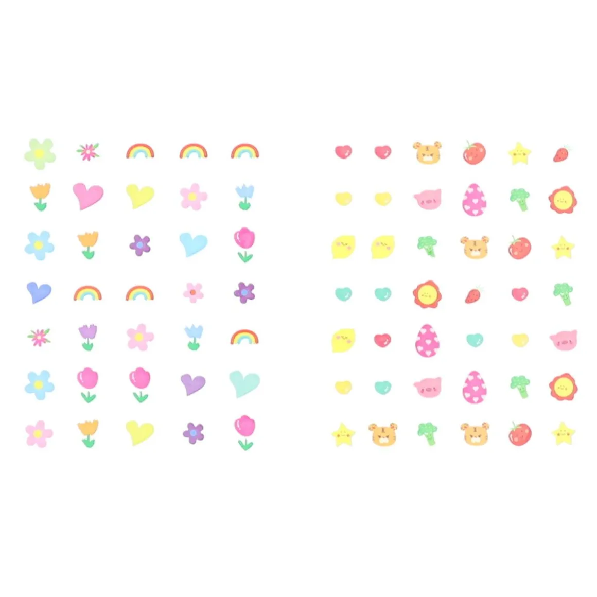Set de 4 planches d'autocollants pour ongles fleurs