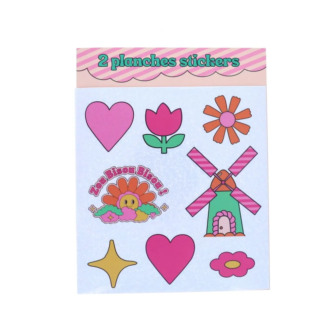 Set de 2 planches de stickers - Zou Bisou Bisou !