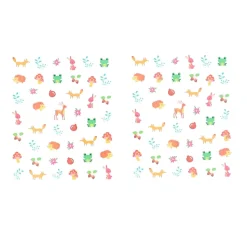 Set de 4 planches de stickers pour ongles forêt