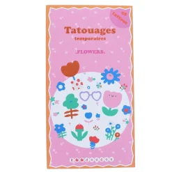 Set de 2 planches de tatouages temporaires "Fleurs"
