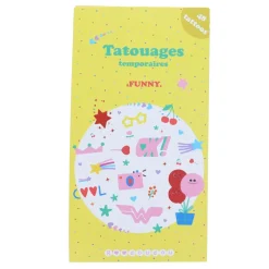 Set de 2 planches de tatouages temporaires "Funny"