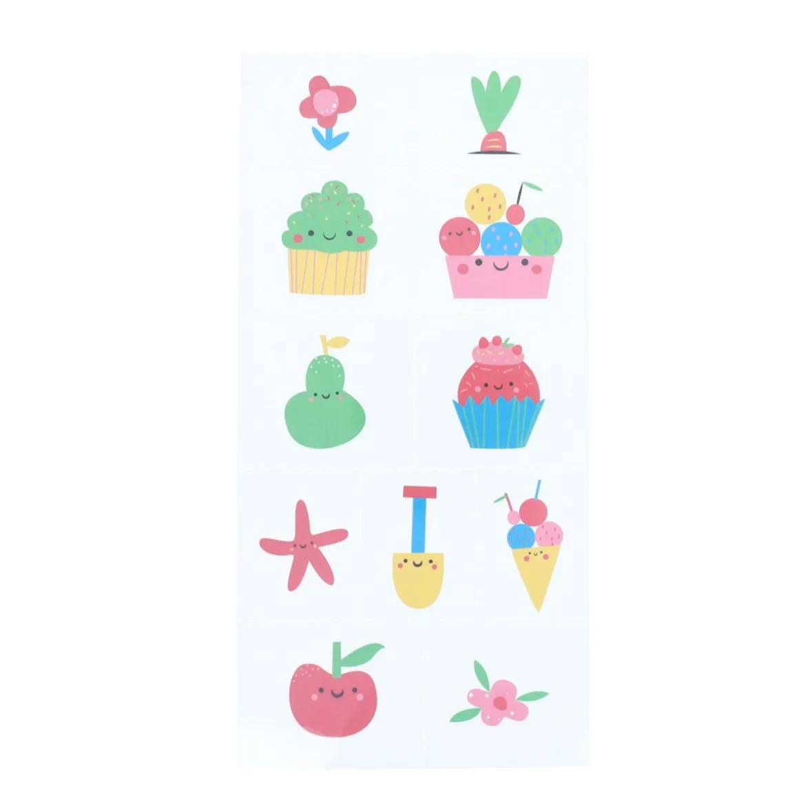 Set de 2 planches de tatouages temporaires "Yummy"