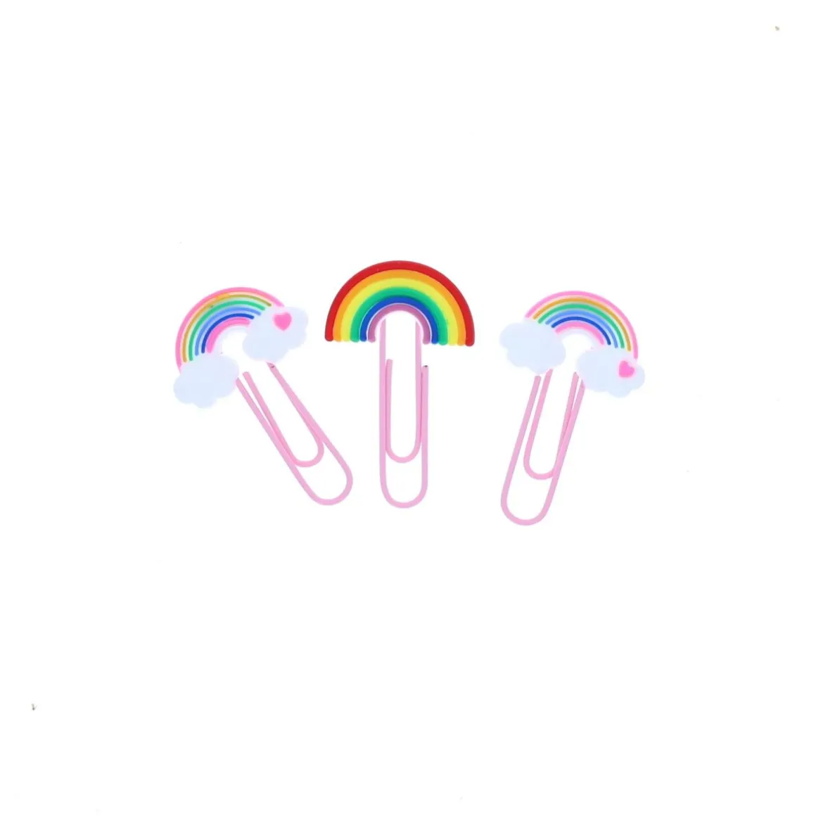 Set de 3 trombones arc-en-ciel