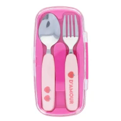 Set de couverts pommes roses - Dans mon jardin