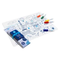 Set de table à colorier en silicone "Paris"