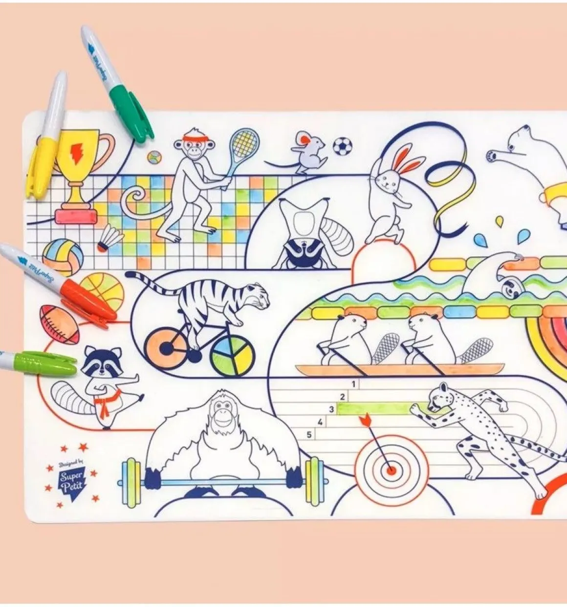 Set de table à colorier en silicone Sports