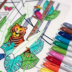 Set de table en silicone à colorier Jungle