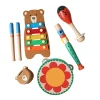 Set musical animaux 5 instruments en bois