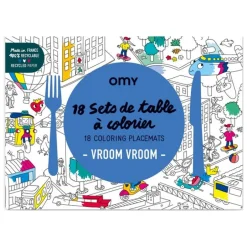 Sets de table à colorier vroom vroom