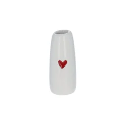 Soliflore en céramique cœur rouge petit modèle