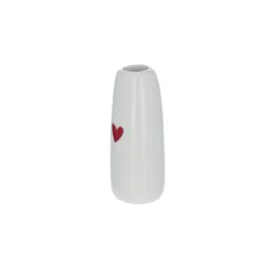 Soliflore en céramique cœur rouge petit modèle